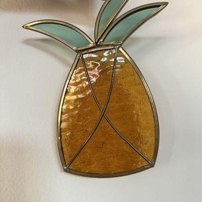 Pineapple Stained Glass Ornament