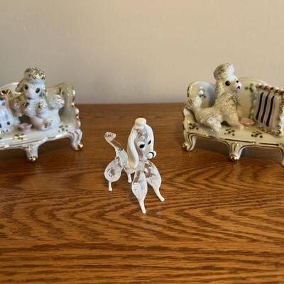 Trio Of Vintage Poodle Themed Trinkets