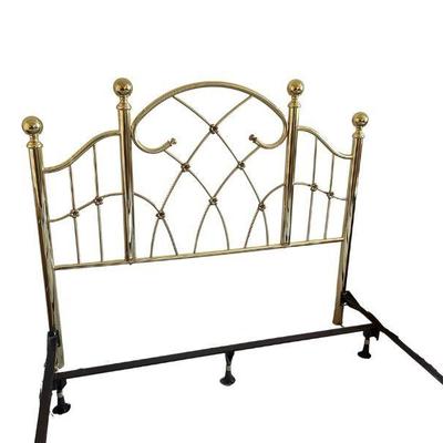 Solid Brass Vintage Headboard With Full Size Bedframe