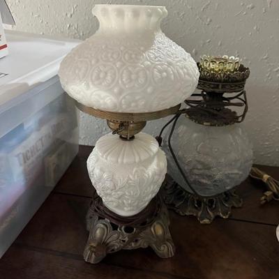 milk glass lamp