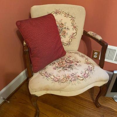 Needlepoint French chair