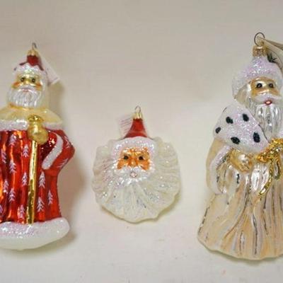 1151	CHRISTOPHER RADKO LOT ORNAMENTS, LOT OF 3, LARGEST IS APPROXIMATELY 9 IN
