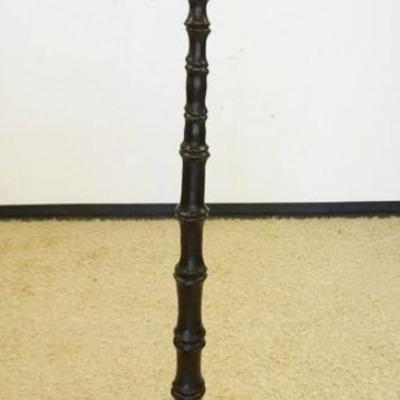 1259	TORCHIERE FLOOR LAMP WITH AMBER SHADE EMBOSSED WITH VINES
