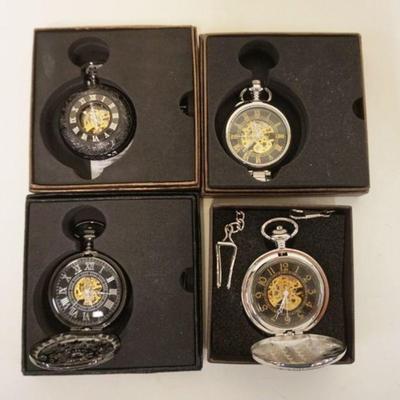 1073	LOT OF 4 CONTEMPORARY POCKET WATCHES
