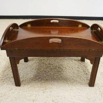 1230	SOLID BLACK CHERRY BUTLERS TABLE, APPROXIMATELY 33 IN X 21 IN X 18 IN, EACH DROP APPROXIMATELY 4 IN
