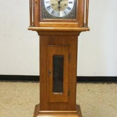 1229	SOLID CHERRY CASE DANEKER FLOOR CLOCK, *GRANDFATHER CLOCK*, APPROXIMATELY 71 IN H, MAIN SPRING DAMAGE
