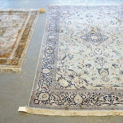1276	2 PERSIAN RUGS, SOME STAINING, LARGEST APPROXIMATELY 6 FT X 9 FT

