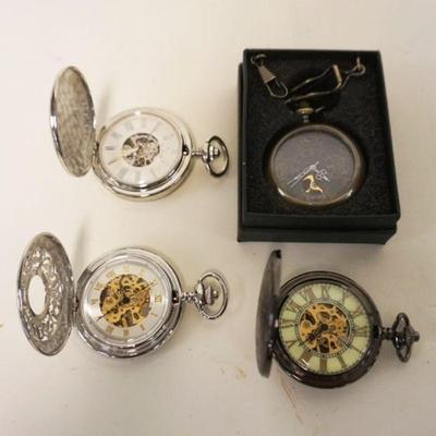 1071	LOT OF 4 CONTEMPORARY POCKET WATCHES

