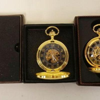 1074	LOT OF 3 CONTEMPORARY POCKET WATCHES
