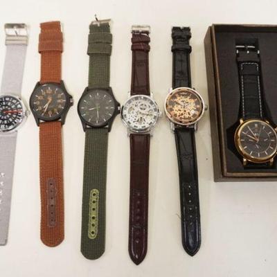 1067	LOT OF 6 CONTEMPORARY WRISTWATCHES
