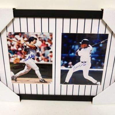 1203	SIGNED DON MATTINGLY & BERNIE WILLIAMS NEW YORK YANKEES, COA ON BACK, APPROXIMATELY 17 IN X 24 IN
