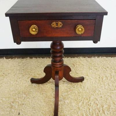 1234	ANTIQUE FEDERAL 1 DRAWER STAND, APPROXIMATELY 20 IN X 16 IN X 31 IN
