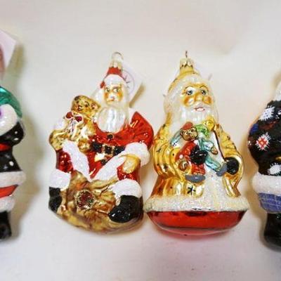 1147	CHRISTOPHER RADKO LOT ORNAMENTS, LOT OF 4, LARGEST IS APPROXIMATELY 8 IN
