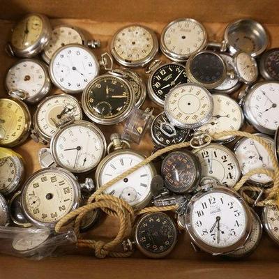 1076	LARGE LOT OF POCKET WATCHES FOR PARTS
