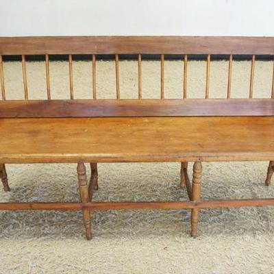1262	ANTIQUE REVERSABLE RAILWAY WAITING BENCH, APPROXIMATELY 66 IN C 15 IN X 34 IN
