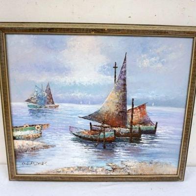 1212	CONTEMPORARY OIL PAINTING ON CANVAS, SIGNED D GARDNER, APPROXIMATELY 23 IN X 27 IN
