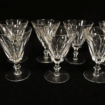 1022	WATERFORD *SHELIA* CRYSTAL STEMWARE SET OF 10, APPROXIMATELY 5 3/4 IN HIGH
