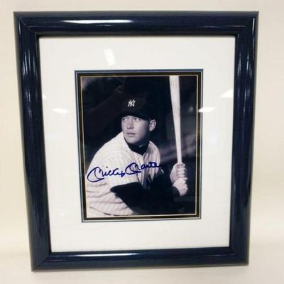 1206	SIGNED MICKEY MANTLE FRAMED PHOTO W/COA ON BACK, APPROXIMATELY 15 IN X 18 IN
