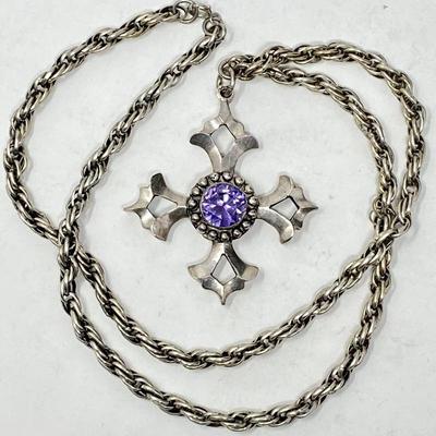 Sterling silver cross with chain