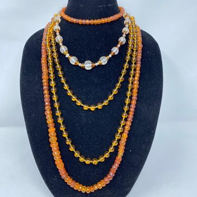 Genuine Amber and Glass Set