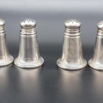 (4) Weighted Sterling Silver Salt & Pepper Shakers