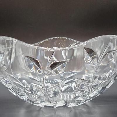 Tiffany & Co Crystal Scalloped Edge Bowl, Marked