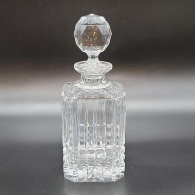 Crystal Liquor Decanter w/ Faceted Crystal Stopper