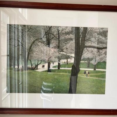 serigraph drawing of Central Park
