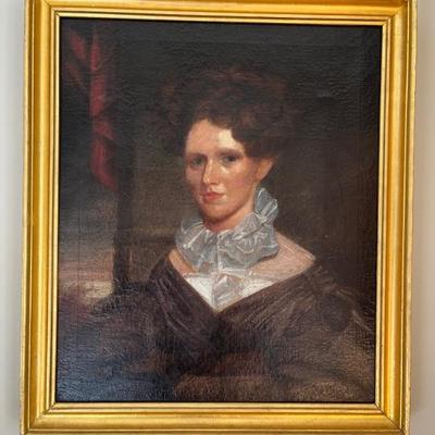 Early 19th century portrait of a lady, oil on canvas