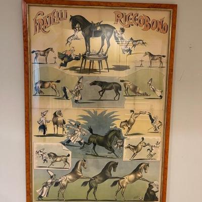 American circus poster, The Riccobono Brothers, circa 1900, signed A. Hoenig, lithograph printed by Star Printing Office, 54