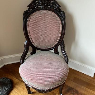 antique Victorian slipper chair
