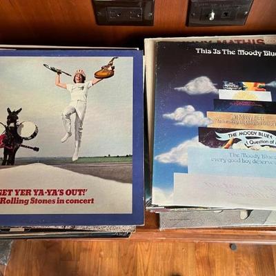 LPs, rock, folk music, classical, jazz, musicals
