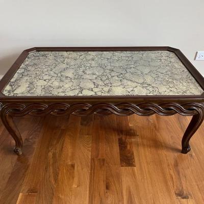 fabulous Hollywood Regency coffee table with smoked glass top by Henredon
