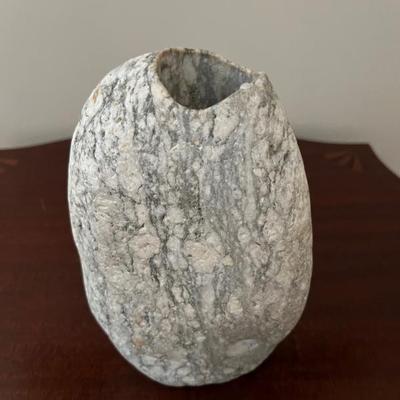 vase made from a solid rock