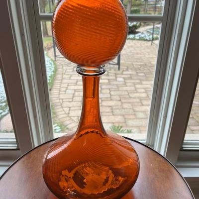 cool orange glass decanter