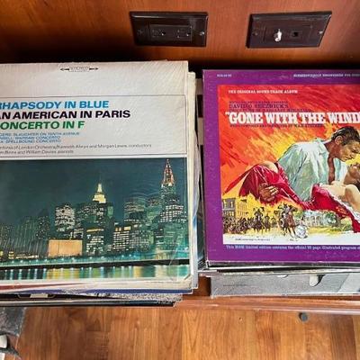 LPs, rock, folk music, classical, jazz, musicals