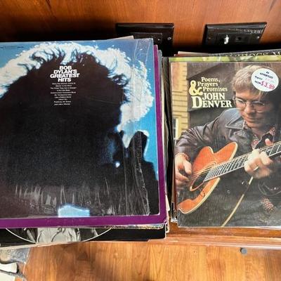 LPs, rock, folk music, classical, jazz, musicals