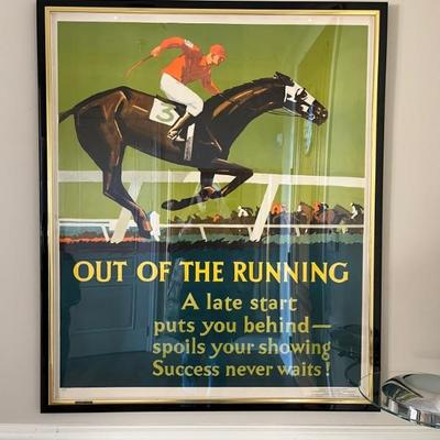 1920s horse racing poster by Frank Beatty--20th century horse racing posters