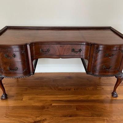vintage desk with cabriole legs by Phillips