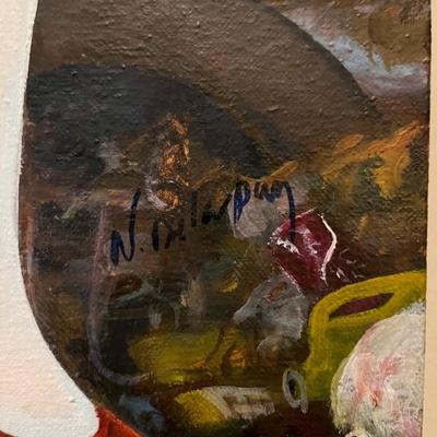 "Adam and Eve" by Neraldo de la Paz (1955-), Cuban born artist working in Chicago and Miami, allegory on modern capitalism and...