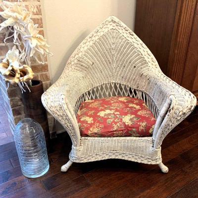 Unique antique wicker chair