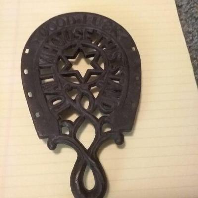 Wilton Good Luck Cast Iron Trivet 