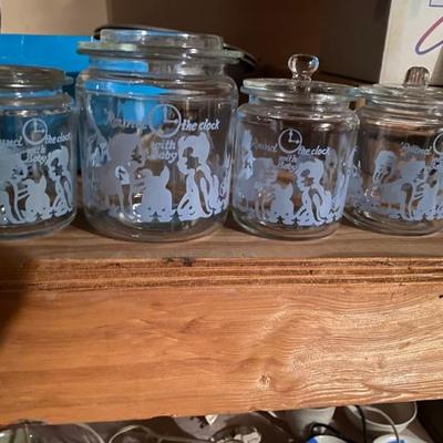 Vintage Nursery Glass Jars/Lids
