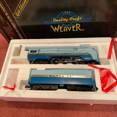 Weaver Santa Fe Blue Goose Stream Engine/Tender  Box