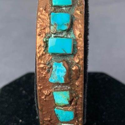 Copper and Turquoise Cuff