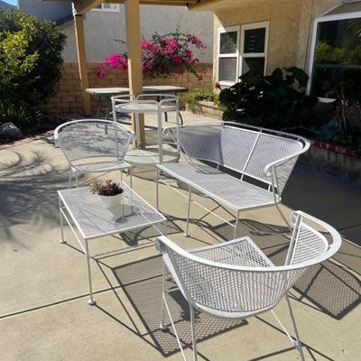 White iron patio set -- truly beautiful & rust free!