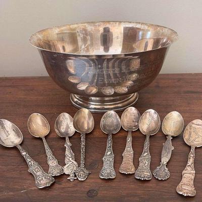 Sterling Silver Bowl and Spoons