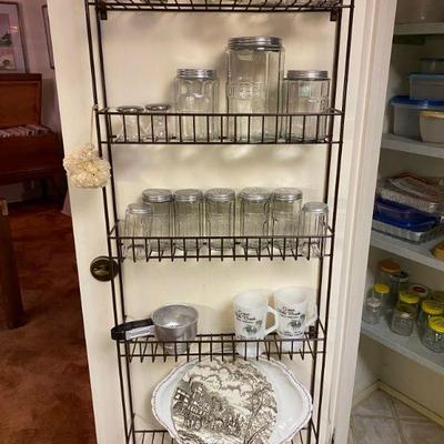 Assortment of Glass Antique Spice Containers