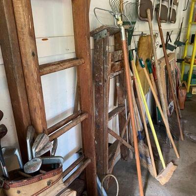 Golf Clubs, Ladders, Tools