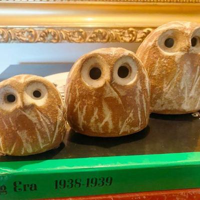 Vintage Owl Stoneware Pottery by Ruth Stan Walters